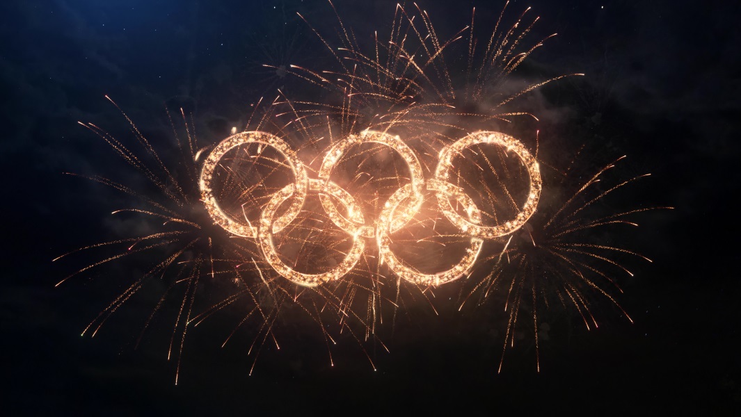 An image of the Olympic rings