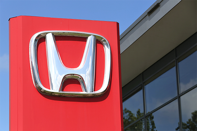 an image of the Honda logo on a dealer sign as ransomware and cybersecurity news highlights a cyber attack on the company
