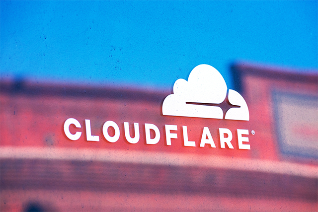 the Cloudfare company logo symbolizes the increased cybersecurity attacks with the shift to remote work