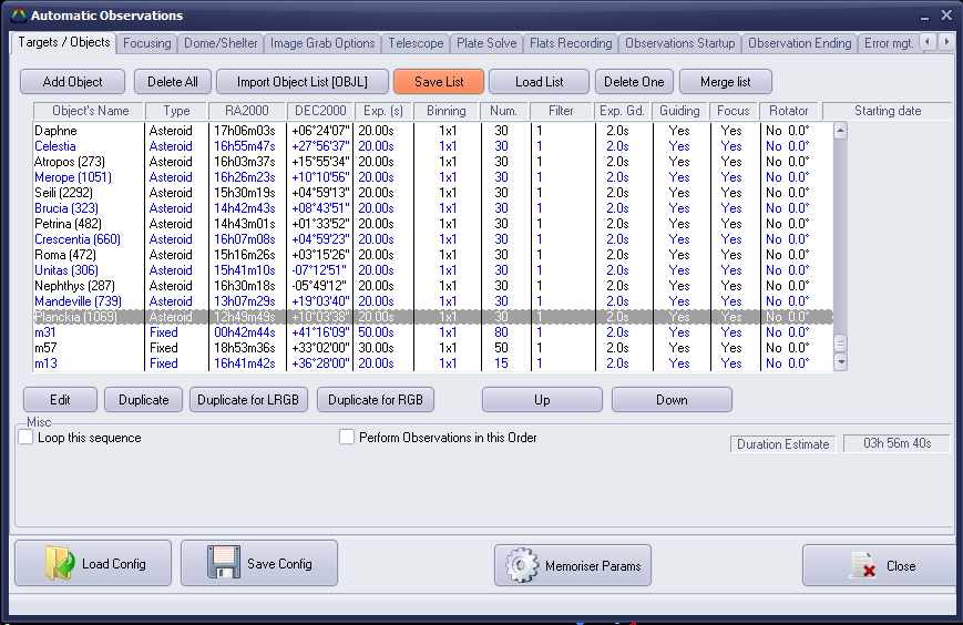 ALPHA observation tool