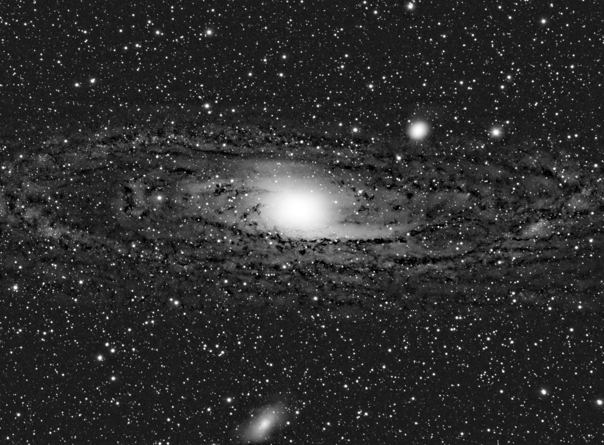 ALPHA captured image of Andromeda Galaxy