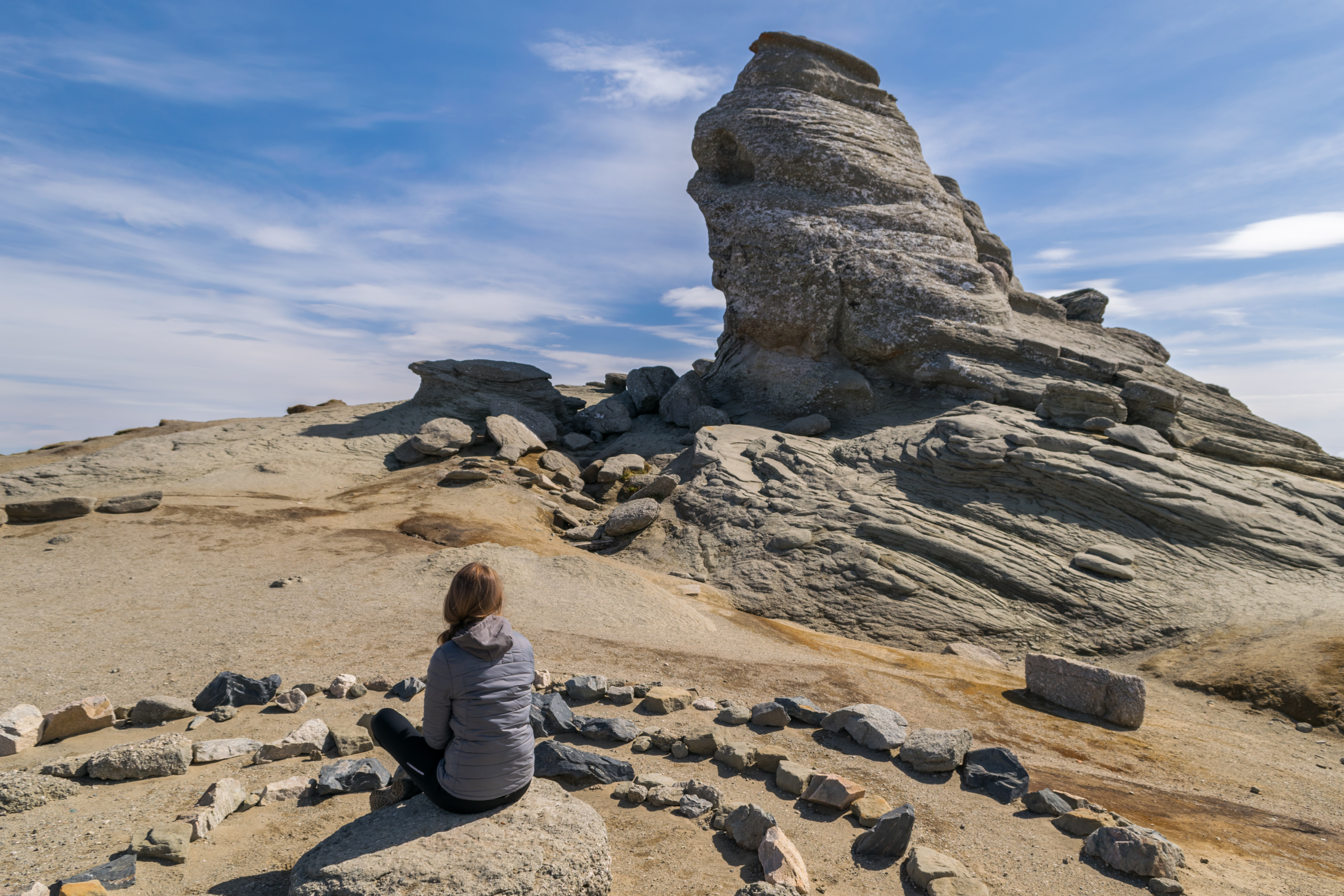 Stock photo of a rock with human features