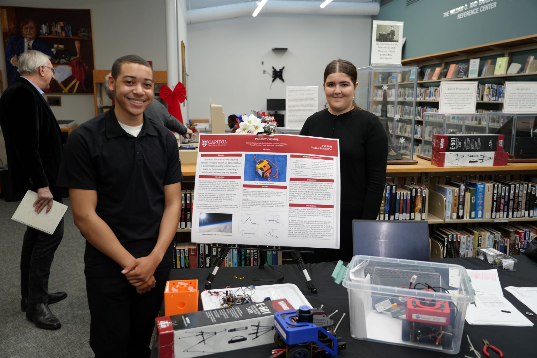 Capitol Tech AE Students Payload Team at Project Fair