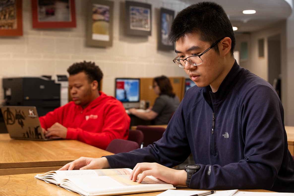 Capitol Tech Students in Library