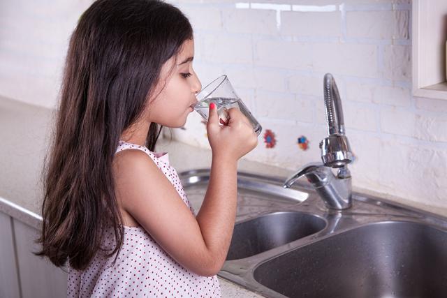 Girl drinking water