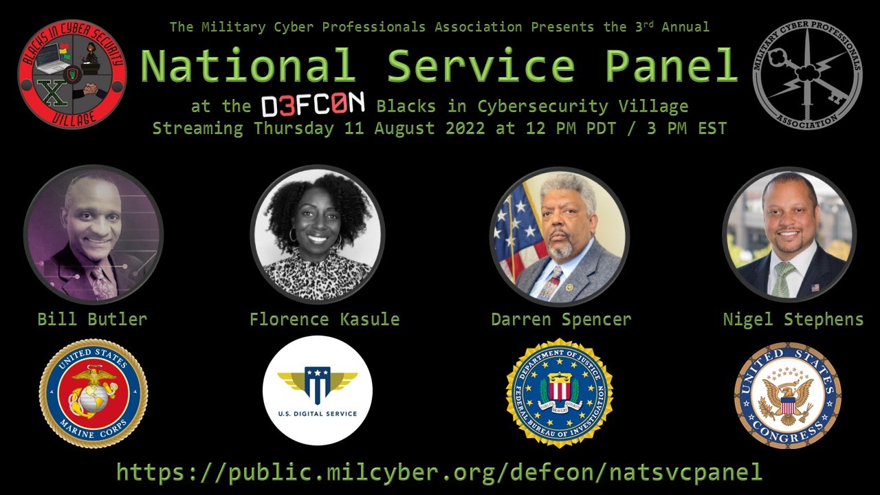 defcon promotional flyer with images of speakers