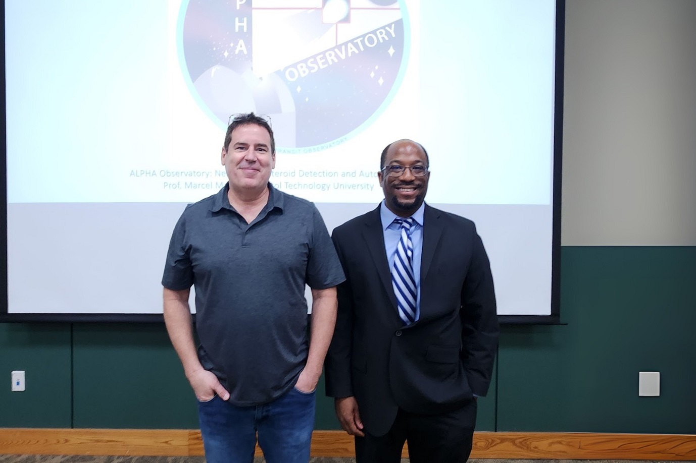 HAL President Victor Sanchez with Professor Marcel Mabson at the HAL June monthly meeting.