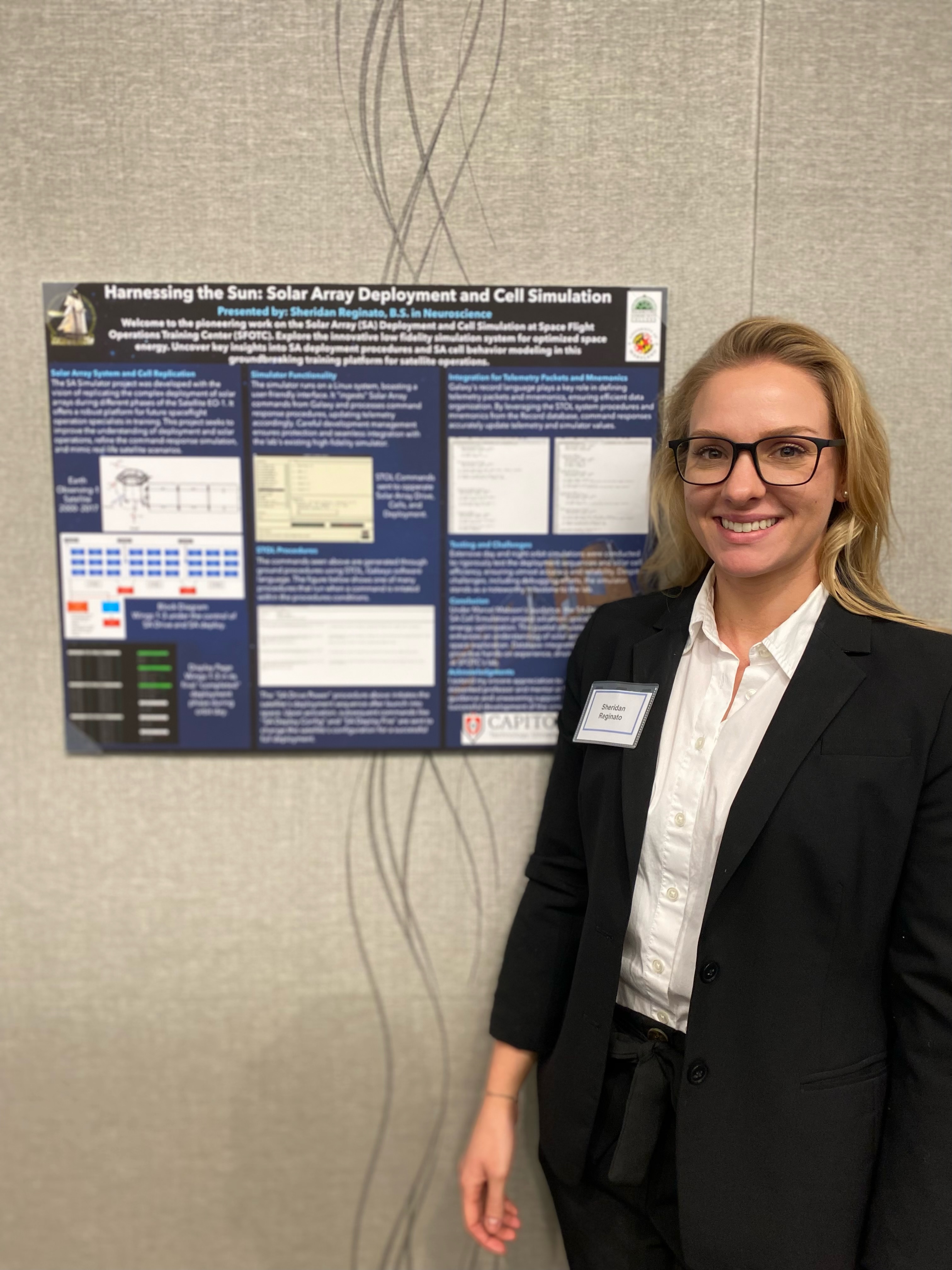 sheridan reginato with research poster