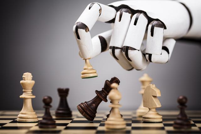 Robot playing chess