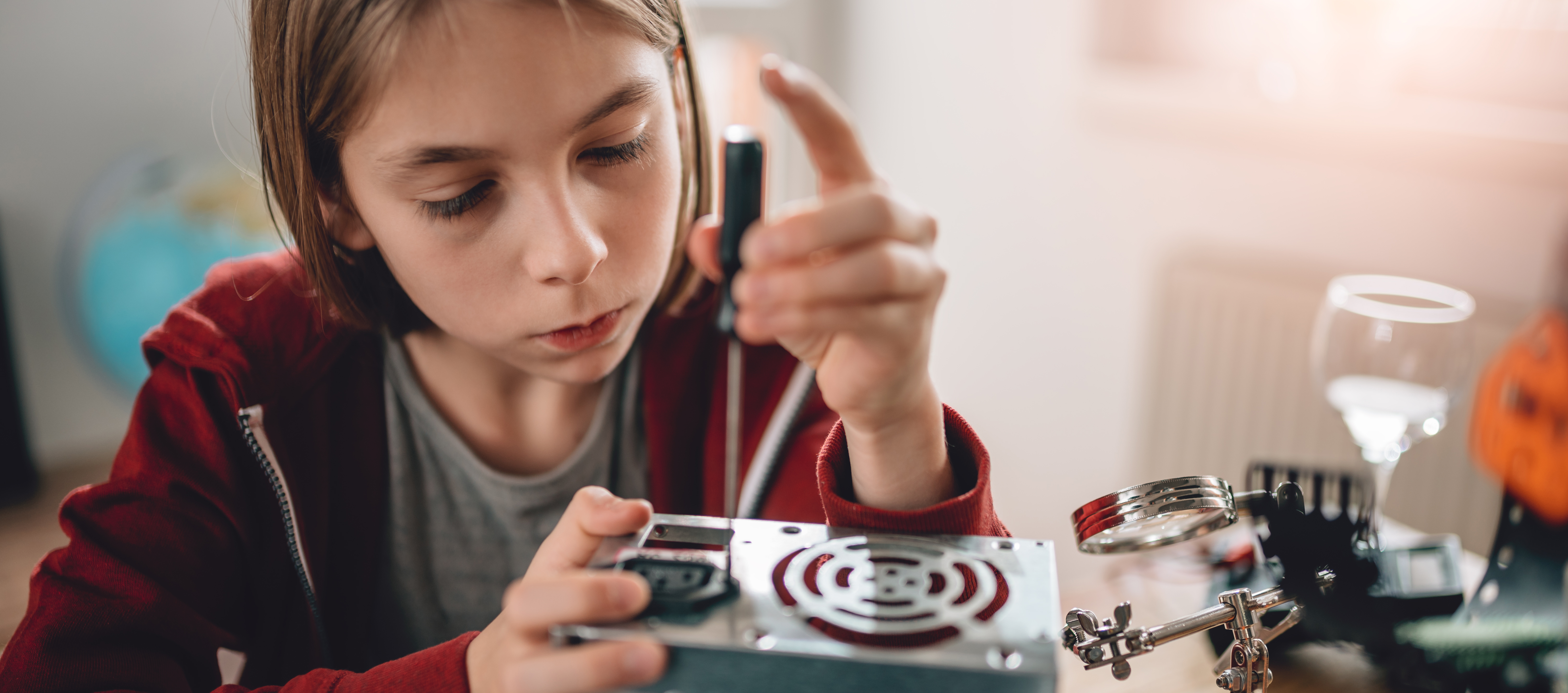 Stock photo of a younh STEM enthusiast