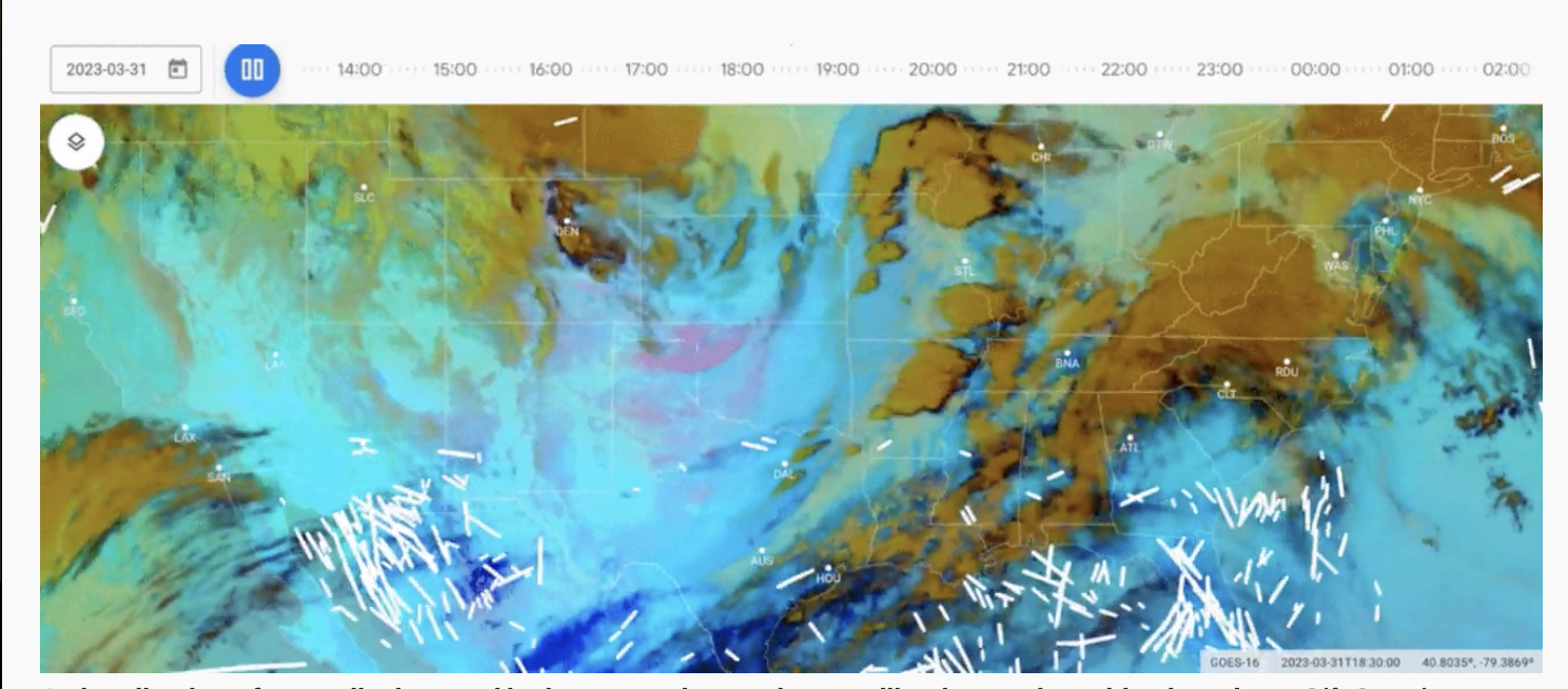 AI map of contrails