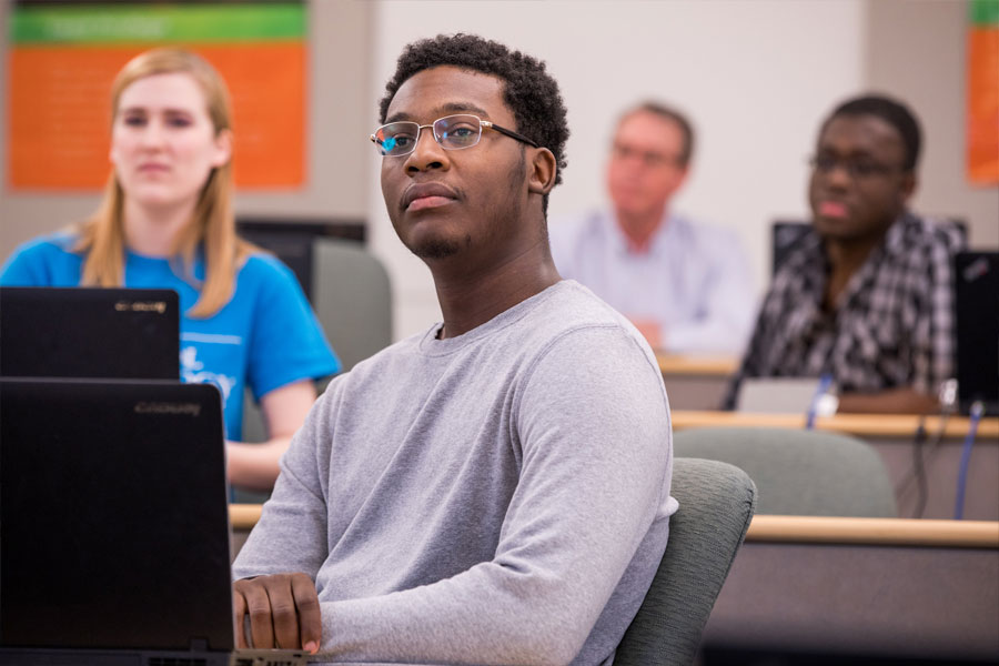 MBA student in classroom