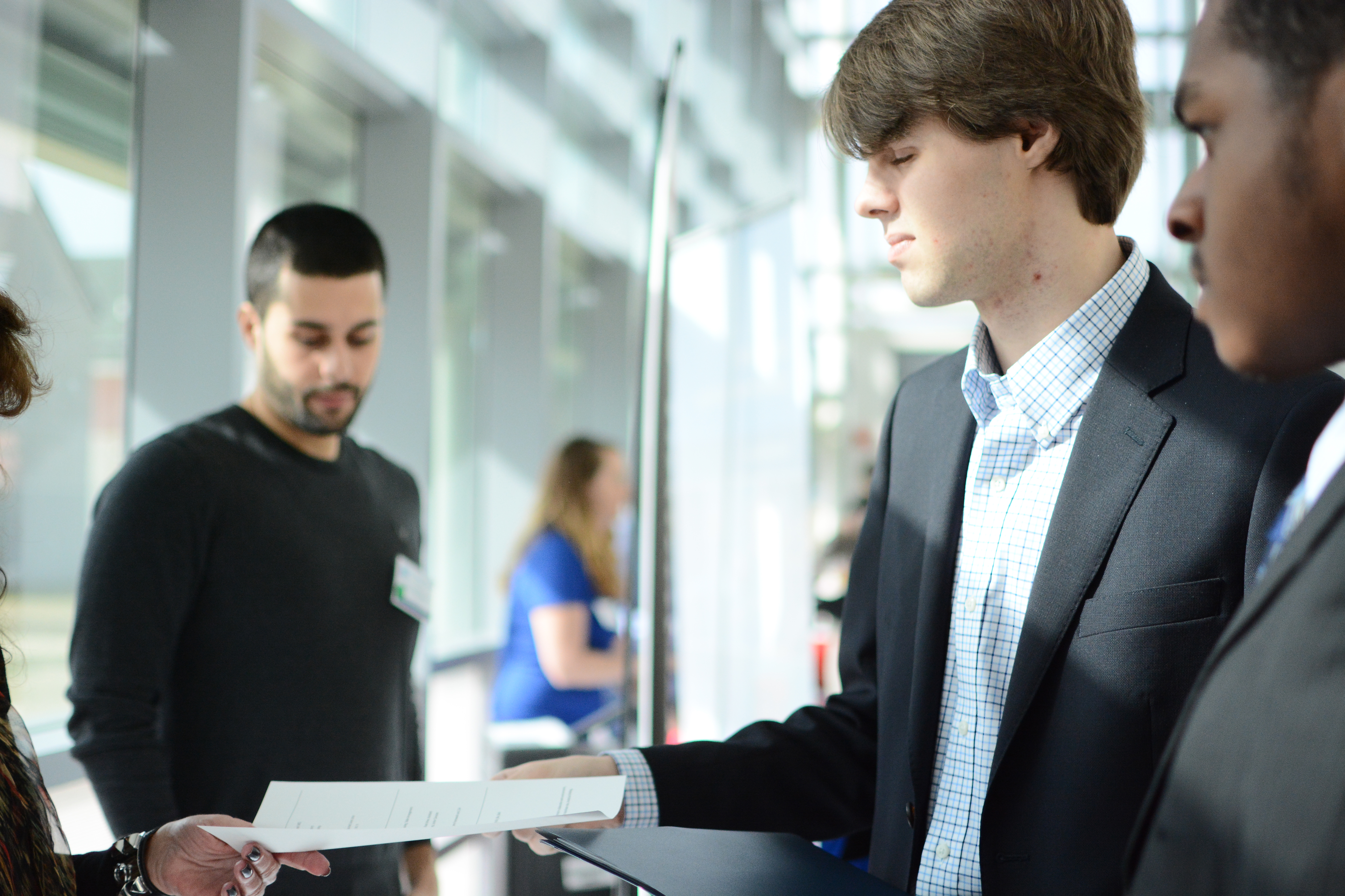 Student at career conference