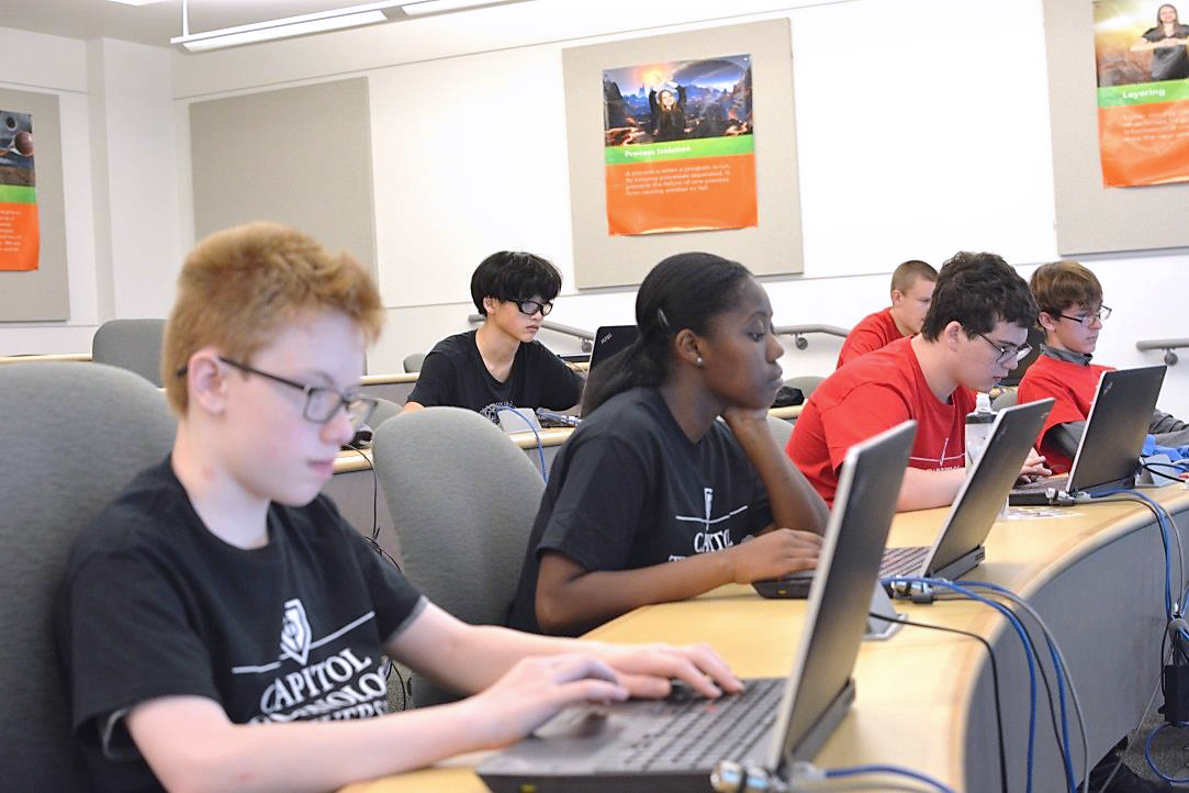 Participants at a Capitol Tech summer camp