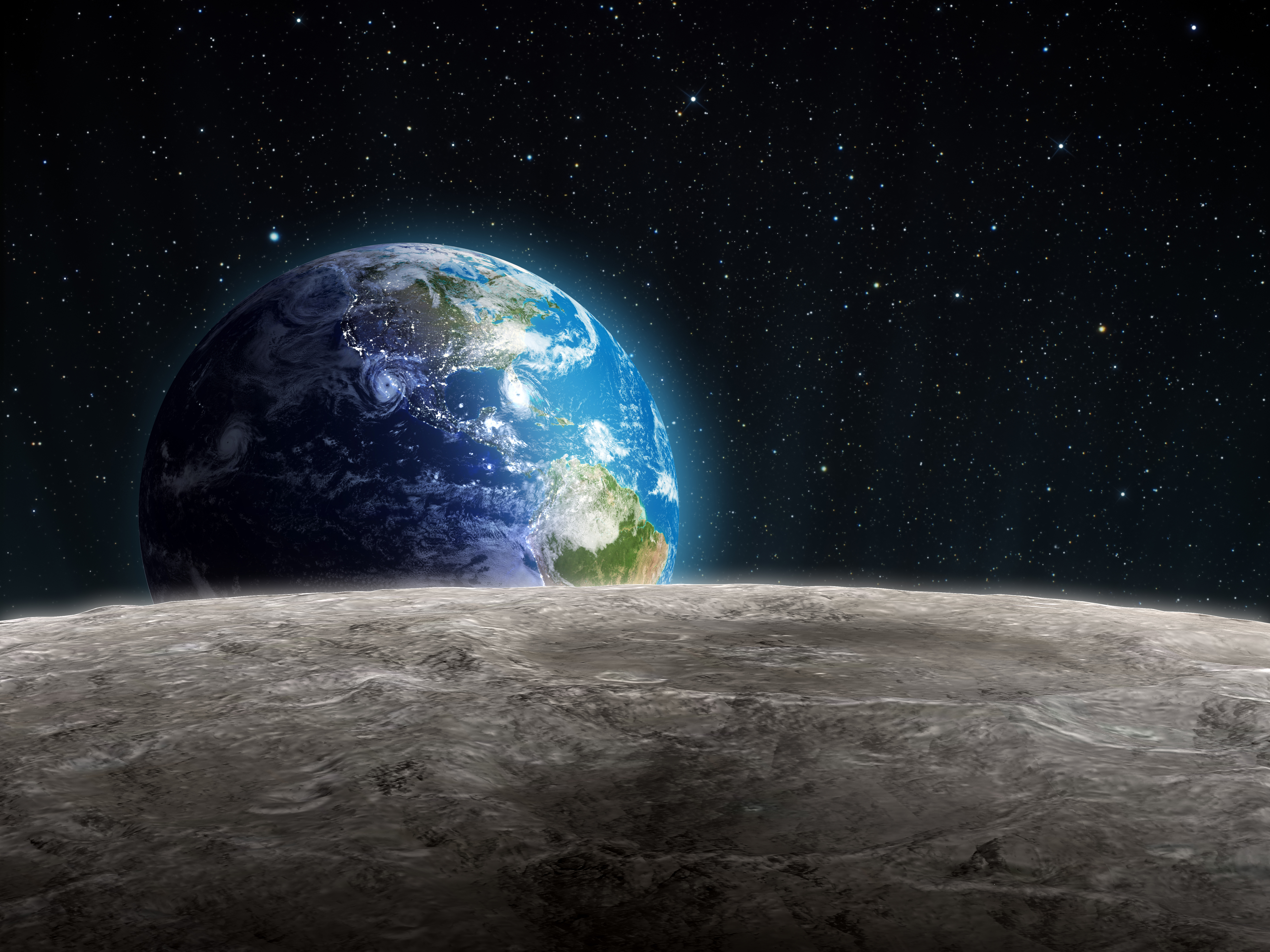 Earth seen from moon