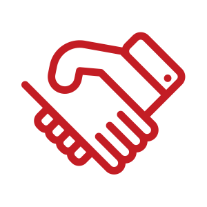 handshake icon to symbolize networking