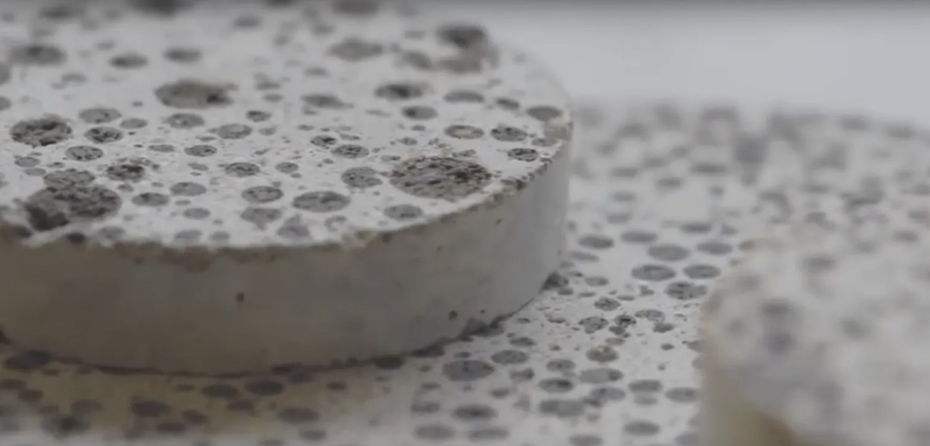 Photo of self-healing bacteria-based concrete