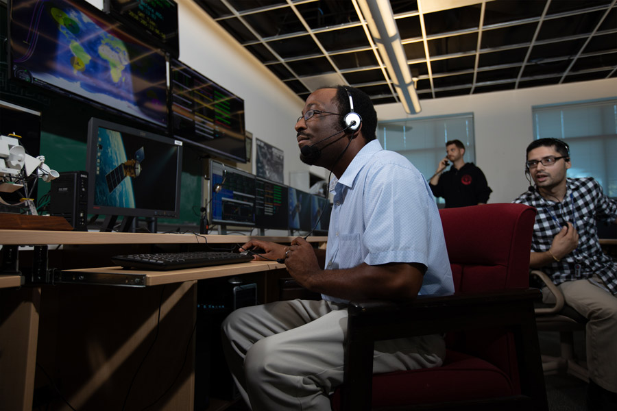 Professor Mabson in the SFOTC lab