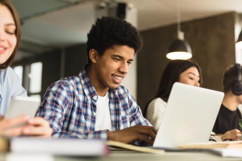 students on computer