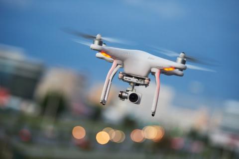 Stock photo of a quadcopter