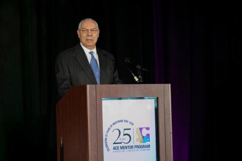 General Colin Powell speaking at ACE Mentor Program anniversary
