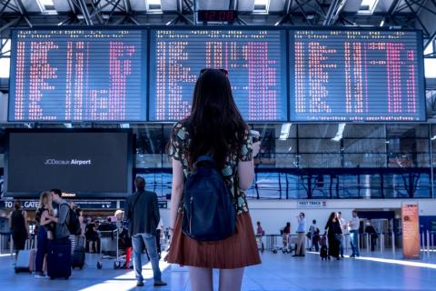 Stock photo of a traveler