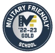 Military Friendly GOLD LEVEL University 2022 - 23