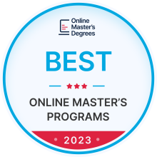 Online Master's Degrees Best Online Master's Programs Badge 2023